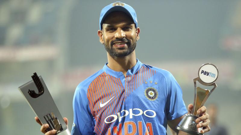 Shikhar Dhawan smashed 92 as India completed a six-wicket Twenty20 international win on the last ball against West Indies on Sunday to sweep the three-match series in Chennai. (Photo: AP)