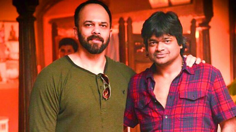 Rohit Shetty and Harish Shankar on the sets of Duvvada Jagannadham