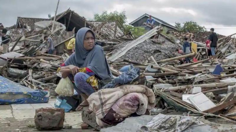 The tsunami that hit the coasts of Indonesian islands along the Sunda Strait was not big but it was destructive. The waves smashed onto beaches in the darkness Saturday night without warning, ripping houses and hotels from their foundations in seconds and sweeping terrified concertgoers into the sea. (Photo: AP)