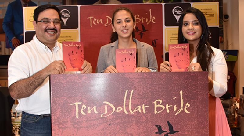 Sanya Runwal (C) at the launch of her book, Ten Dollar Bride. (Photo: Facebook/Sanya Runwal)