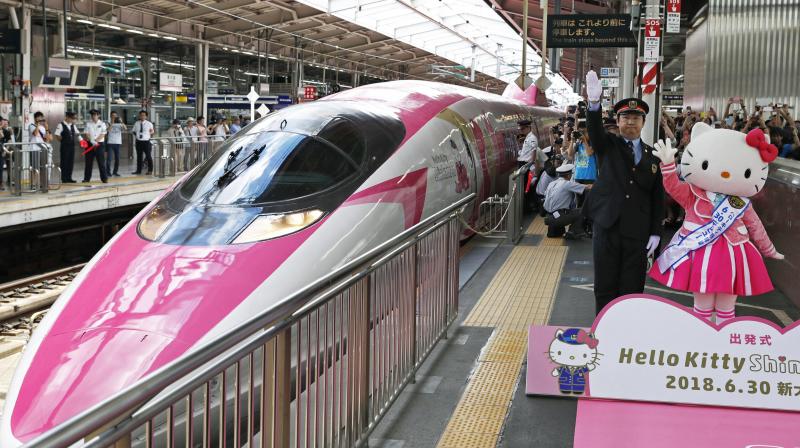 All things cute: Heres what Japans Hello Kitty-themed bullet train looks like