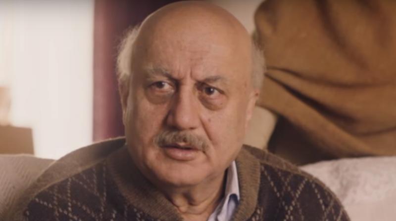 Anupam Kher in a still from The Boy With The Topknot.