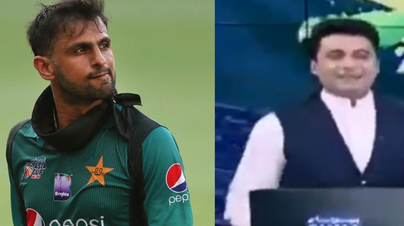 A Pakistani TV journalist flipped the bird live on air as Shoaib Malik helped Pakistan to win a last-over thriller against Afghanistan in the Asia Cup 2018. (Photo: Screengrab / AP)