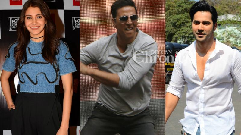 Akshay, Anushka, Varun get busy with intense promotions for their films