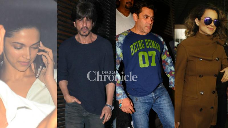Snapped: Deepika, Shah Rukh, Salman, Kangana step out in style