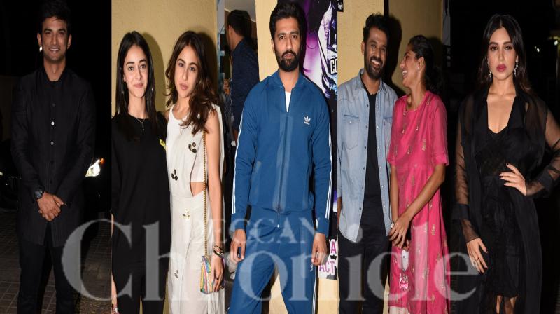 Sonchiriya screening: Sara, Ananya, Vicky & others watch Sushant-Bhumis film