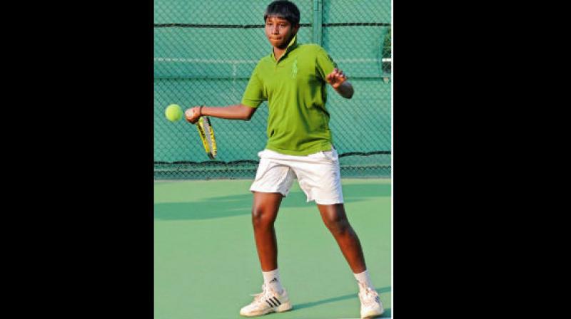 Local lad Theertha Shashank came up with an allround performance in his impressive run at the ITF Juniors Grade 5 tournament played at Khatmandu in Nepal.