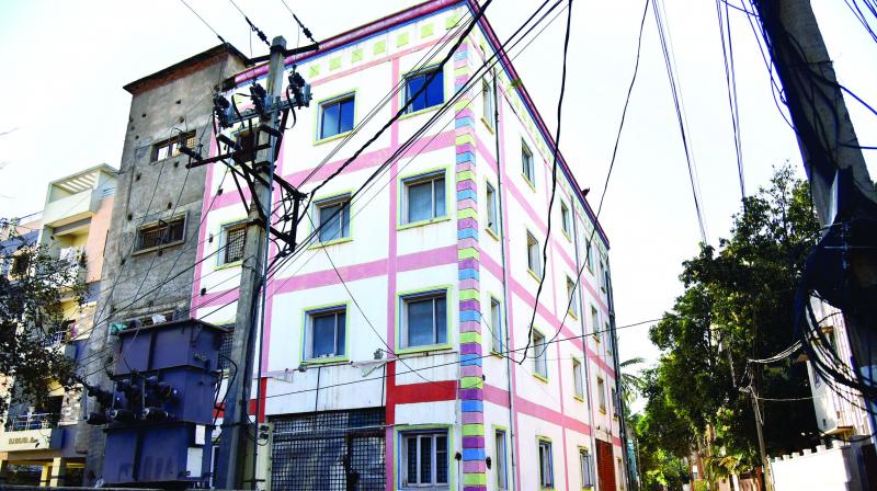 The building in Alwal which has no name and is supposed to have been built on the spot designed for a park. (Photo: DC)