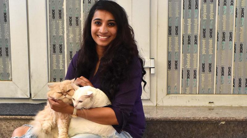 Tejasvi Singh with Dolly and Nala.
