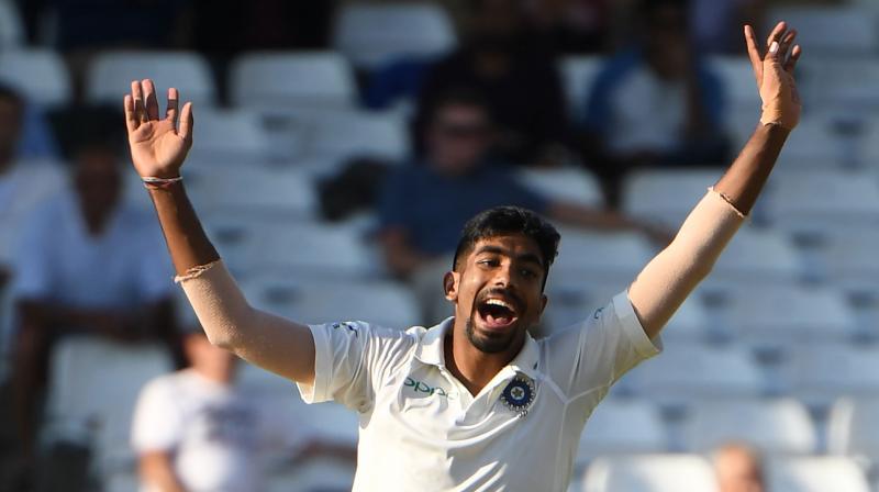 \He (Bumrah) is the real X-factor - 28 wickets in six Tests. I have seen him in the IPL. He has that unorthodox action, a stuttery run-up, a weird run-up but I think for batsmen you dont get a real good sight of the ball but he has got pace and bounce and has a great yorker that I think he will utilise particularly against the tail,\ Damien Fleming told Sydney Morning Herald. (Photo: AFP)