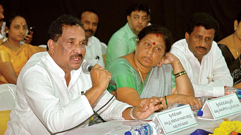 Bengaluru Development Minister K. J. George during Janaspandana progarmme organised by the BBMP to redress peoples problems. (Photo: DC)