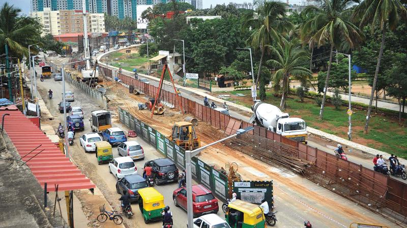 The Namma Metro work on Kanakapura Road Shashidhar B