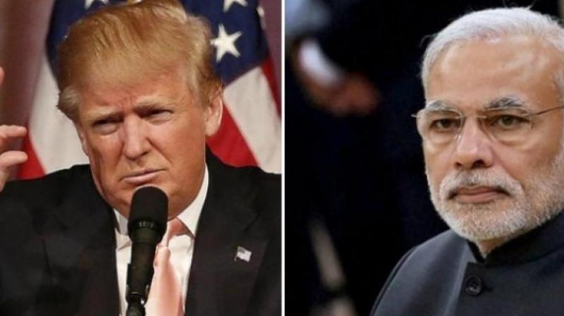 US President Donald Trump and Indias Prime Minister Narendra Modi. (Photo: AP)