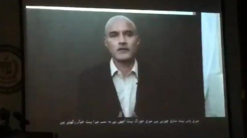 In the video, Jadhav is heard saying, I saw fear in her (mothers) eyes, the Indian diplomat was shouting at my mother the moment she stepped out. I saw him shouting, yelling at her. (Photo: ANI | Twitter)