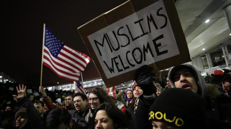 Demonstrators protest against President Trumps executive immigration ban at Chicago OHare International Airport on January 28, 2017. (Photo: AFP)