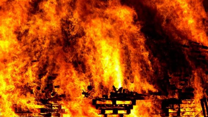 The elderly woman locked the door of her home and arranged her own pyre with wooden sticks and cow dung, poured kerosene and ignited it with a match stick (File photo/Representational)
