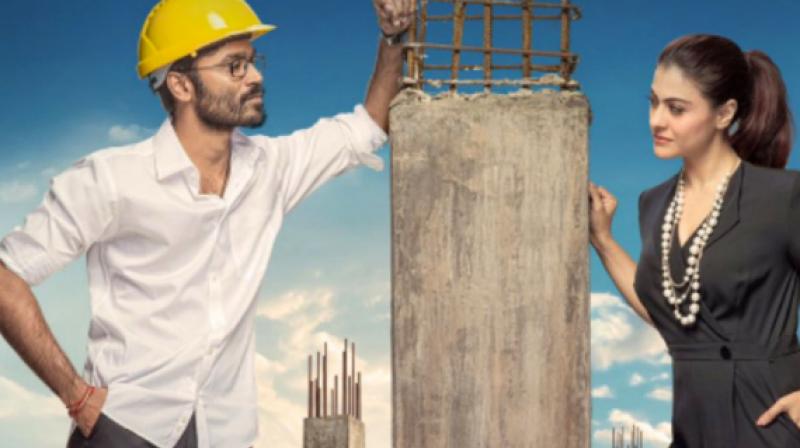 Dhanush and Kajol in a still from VIP 2.