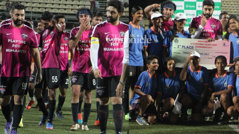 Ranbir, Abhishek, other stars take on CISF officials in football match