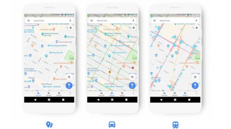 Google has redesigned the user interface of the Google Maps app.