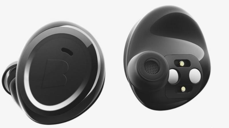 The earphones are IPX7 rated for water resistance and run on custom Bragi OS.
