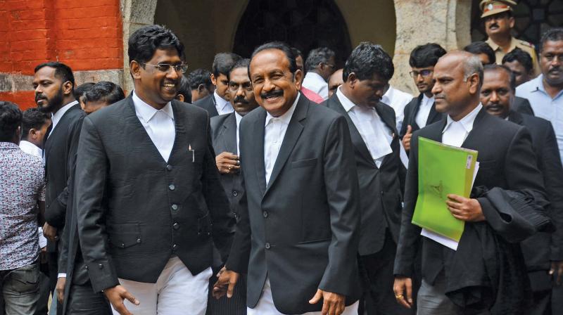 Vaiko comes out of the court.