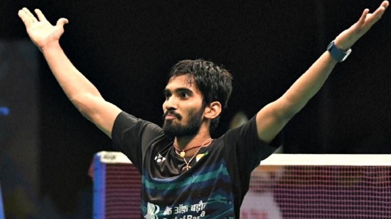 Kidambi Srikanth, who reached five finals and clinched four titles this year so far, now has 73,403 points, 4527 point away from World Champion Viktor Axelsen of Denmark, who heads the ranking list.(Photo: AFP)