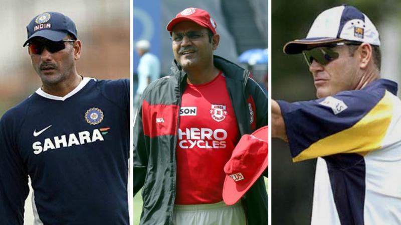 The BCCI CAC has narrowed the Team India head coach applicants to three candidates  Ravi Shastri, Virender Sehwag and Tom Moody. (Photo: AFP/ BCCI)