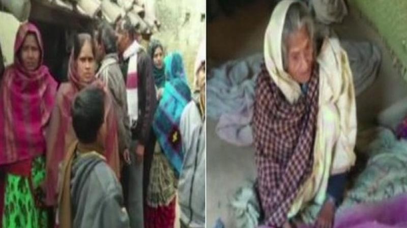 The deceased, who is survived by his 90-year-old mother (R), used their ration card to access food grains but later sold it to buy medicines. (Photo: ANI)