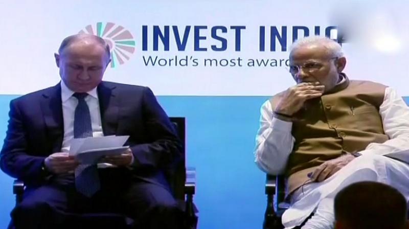 Stating that India is the most open economy in respect to FDI, PM Modi invited Russians to set up a dedicated defence industrial park in the country and take the traditional relationship forward. (Photo: Twitter | ANI)