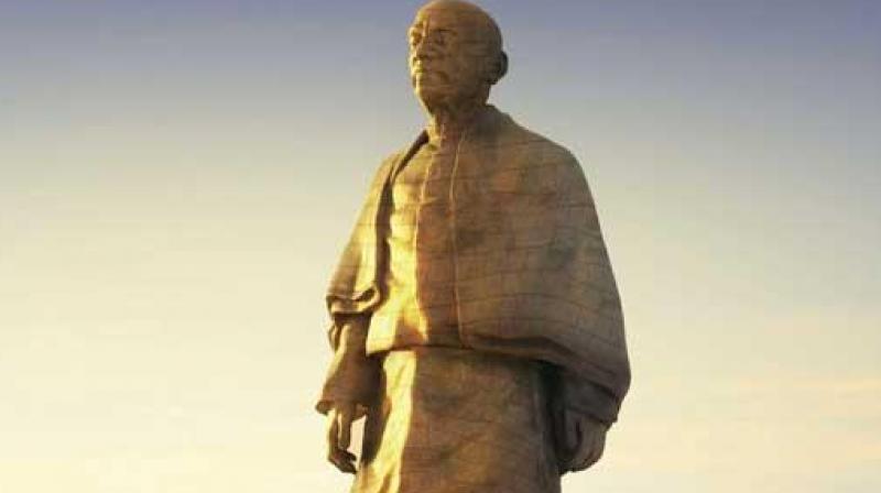 The majestic 522-ft-high Statue of Unity will be installed on Sadhu Bet near Sardar Sarovar Dam in Gujarat. (Photo: AFP)