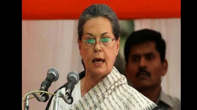 Sonia Gandhi hits out at NDA government over unrest in Jammu and Kashmir. (Photo: ANI Twitter)