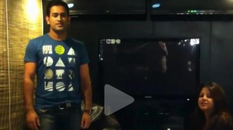 In a throwback video posted by hairdresser Sapna Bhavnani on Instagram, Dhoni was seen dancing to John Abrahams Jhak Maar Ke, a Bollywood song from the movie Desi Boyz.(Photo: Screengrab)