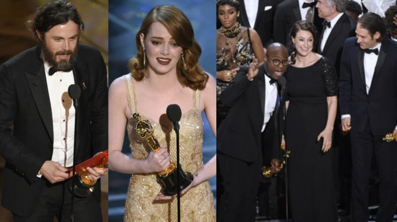 89th Academy Awards: Winners hold their trophies with pride