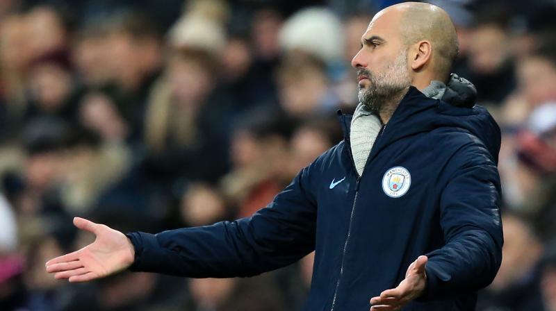 Guardiola can be thankful City will go into the match at the Etihad Stadium only five points behind leaders Liverpool. (Photo: AFP)
