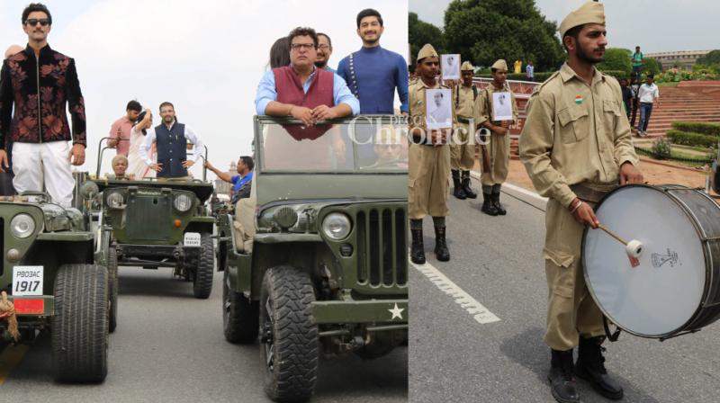Raag Desh team conducts special march at Vijay Chowk to promote film