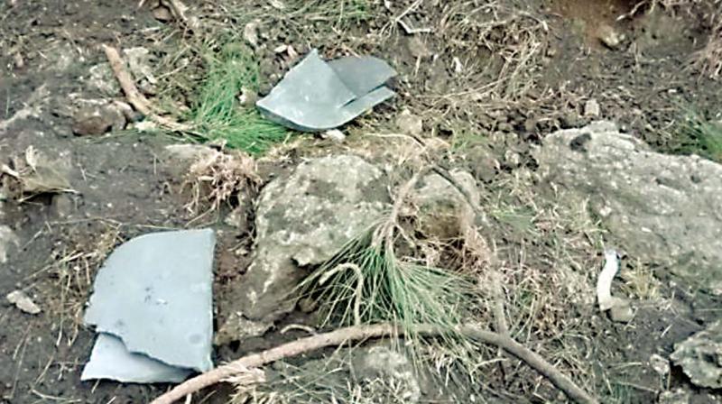 Debris on the ground in Balakot after the bombing by the IAFs Mirage fighters