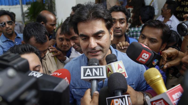 Actor Arbaaz Khan was at Maharashtras Thane for recording his statement before the police in connection with an alleged Indian Premier League (IPL) betting racket. (Photo: PTI)