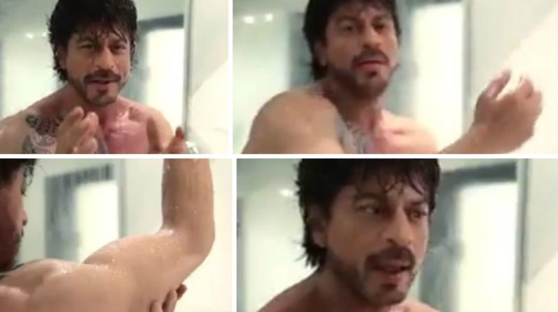 Screengrabs from the video Shah Rukh Khan posted on Twitter.