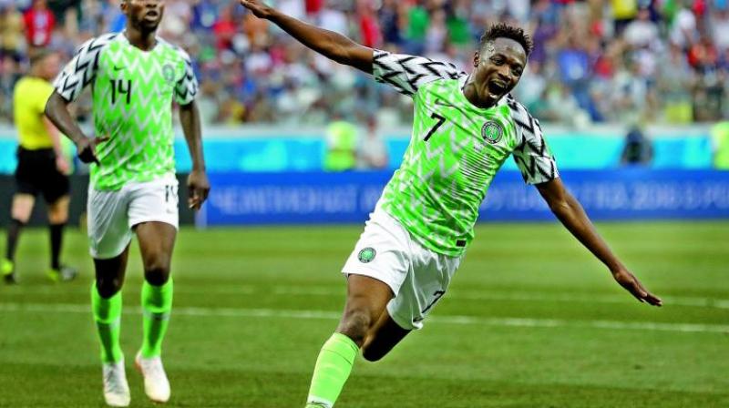 Musa became Nigerias all-time highest scorer at World Cup finals with four goals and he the only man from his country to score in two different World Cups. (Photo: AP)