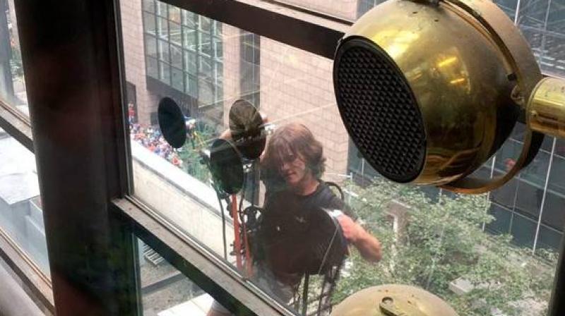 Stephen Rogata climbed 21 floors of Trump Tower in New York in August 2016, using suction cups and a harness. (Photo: AP)