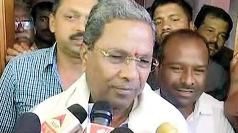 A file photo of former chief minister Siddaramaiah addressing the media in Hassan