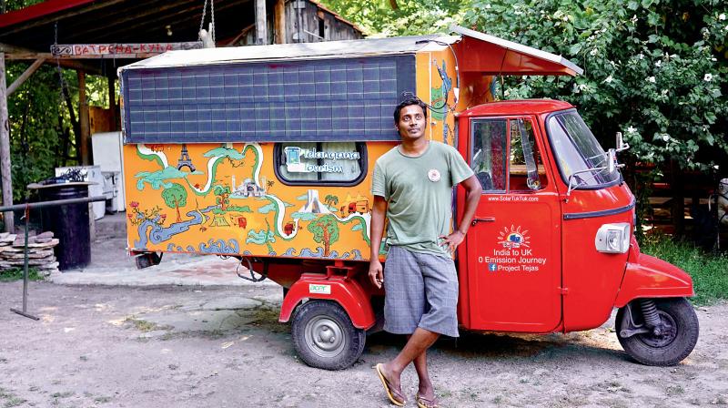 Naveen wanted to show people that its possible to travel long distances without fuel and without harming the environment.