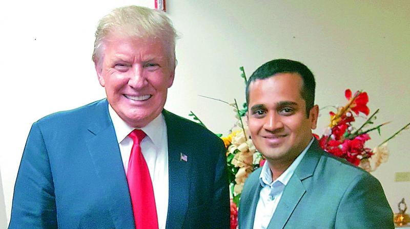 Avinash Iragavarapu with Donald Trump