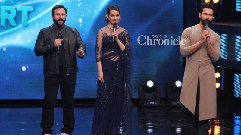 Shahid, Kangana, Saif bring Rangoon on Indian Idol sets