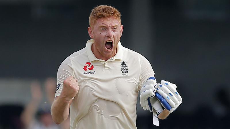 Bairstow took off his helmet and let out a roar before dropping his bat and pumping his fists in an animated celebration. (Photo: AP)