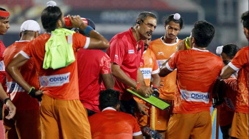 Reflecting on their preparations ahead of the quarter-final match, Harendra said that they are not looking to try something different in the game but some minor adjustments. (Photo: Hockey India/Twitter)
