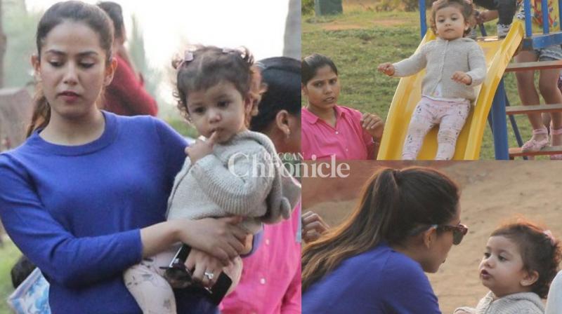 Shahids daughter Misha has lovely time in the park along with mom Mira
