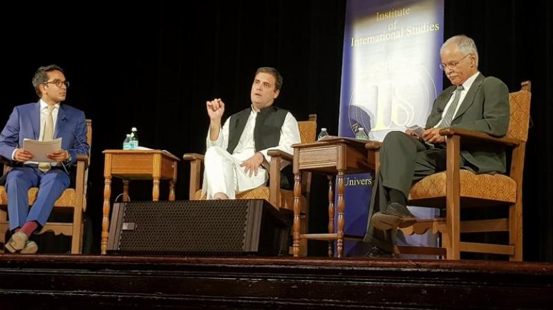 Rahul Gandhi said the Congress had broken the back of terrorism in Kashmir by 2013, but it returned when the BJP forged an alliance with the PDP in Jammu and Kashmir. (Photo: Shashi Tharoor/Twitter)