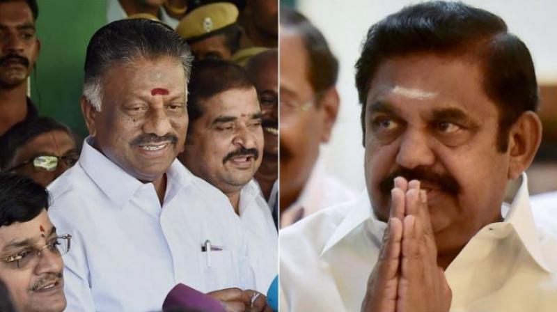 AIADMK (PTA) chief O Panneerselvam and Tamil Nadu Chief Minister E Palaniswami. (Photos: PTI)