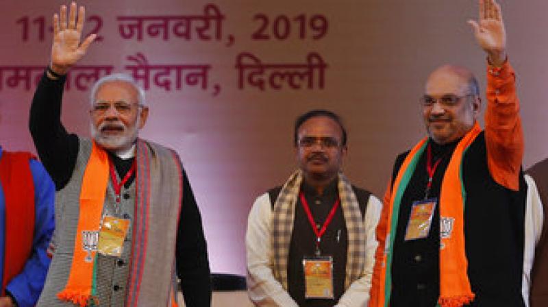 Amit Shah said the PM Modi government has \fulfilled\ the dreams of crores of youths with 10 per cent reservation in jobs and education for the general category poor. (Photo: AP)